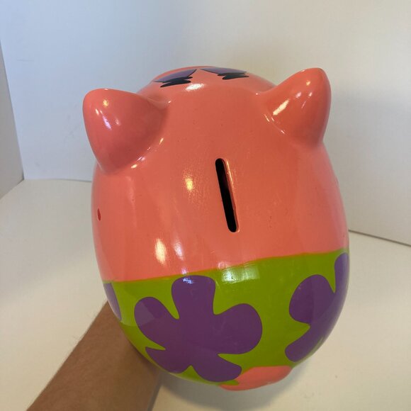 Spongebob Patrick Star Piggy Money Bank 2012 Starpoint Viacom Ceramic 8" - Picture 4 of 11